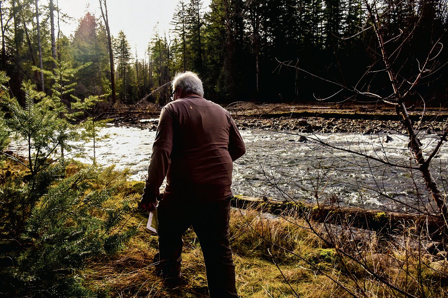 Bill Serrahn walks along Skate Creek in Washington State Parks property in Packwood in this file photo.